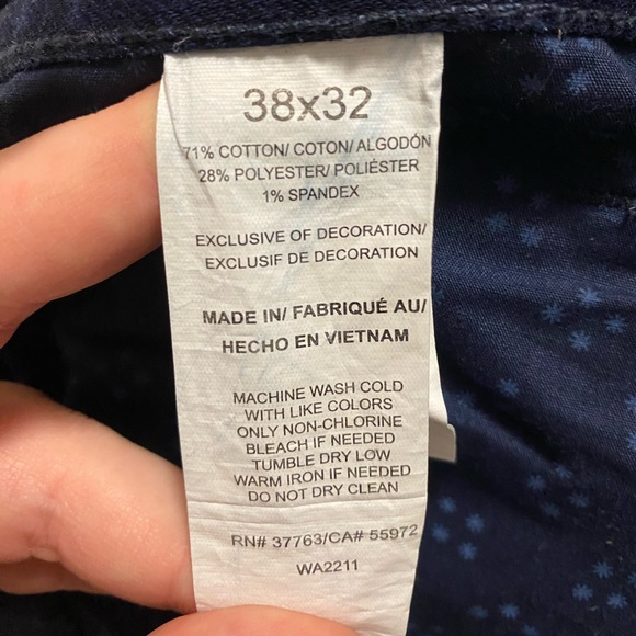 Perry Ellis Dark Wash Straight Leg Jeans for men size 38/32 - Picture 8 of 11